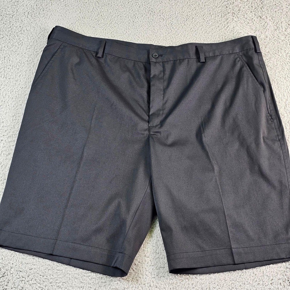 Nike Golf Shorts Mens 42‎ Gray Dri-FIT Performance Stretch Flat Front 10 Inseam